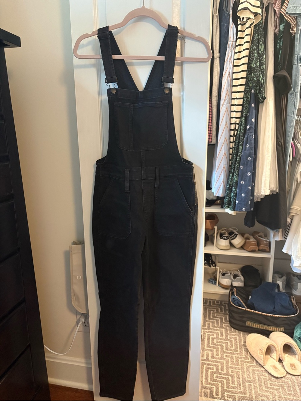 Madewell Black Denim Overalls